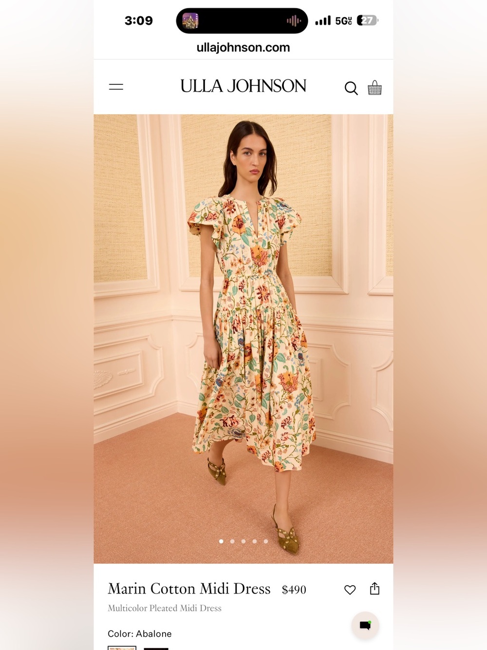 Ulla Johnson Marin Cotton Midi Dress